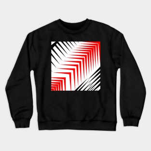 Red and white abstract Crewneck Sweatshirt